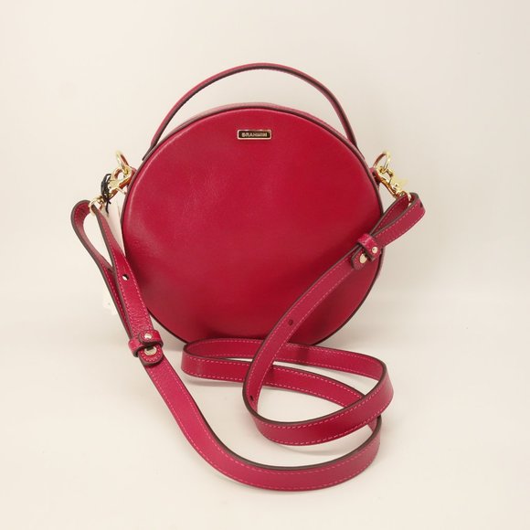 Brahmin Bags Nwt Brahmin Lane Crossbody Fuschia Pink Leather Round